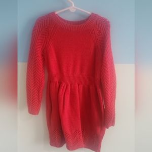 CAT & JACK z girl's long-sleeved red dress, size 5t.